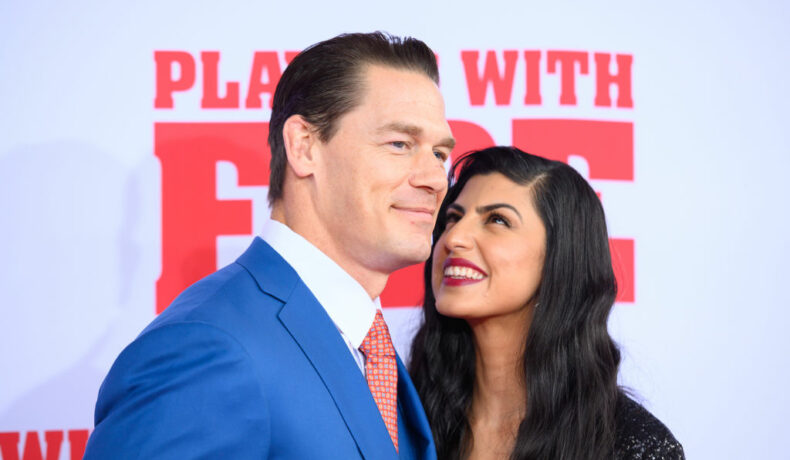 John Cena și soția sa, Shay Shariatzadeh, la premiera filmului Playing With Fire