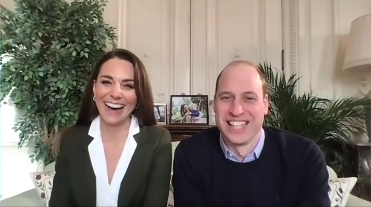 Kate Middleton și Prințul Harry, într-o conferintă online în timpul carantinei