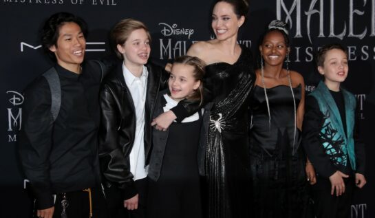 Shiloh-Jolie-Pitt, la premiera fimului Maleficent, în anul 2018, cu mama și frații ei