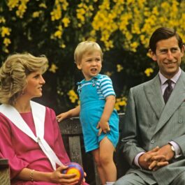 Prințesa Diana și Prințul Charles, alături de Prințul William, într-o fotografie de familie, la curtea Palatului Buckingham