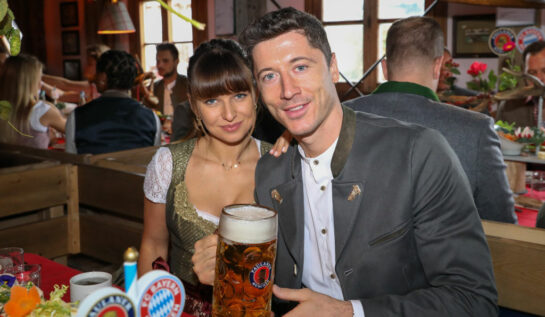 Robert Lewandowski și soția sa, la Festivalul Berii din Germania, în 2019