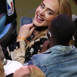 Adele și nou ei iubit, agentul Rich Paul, la un meci de baschet, în 2021