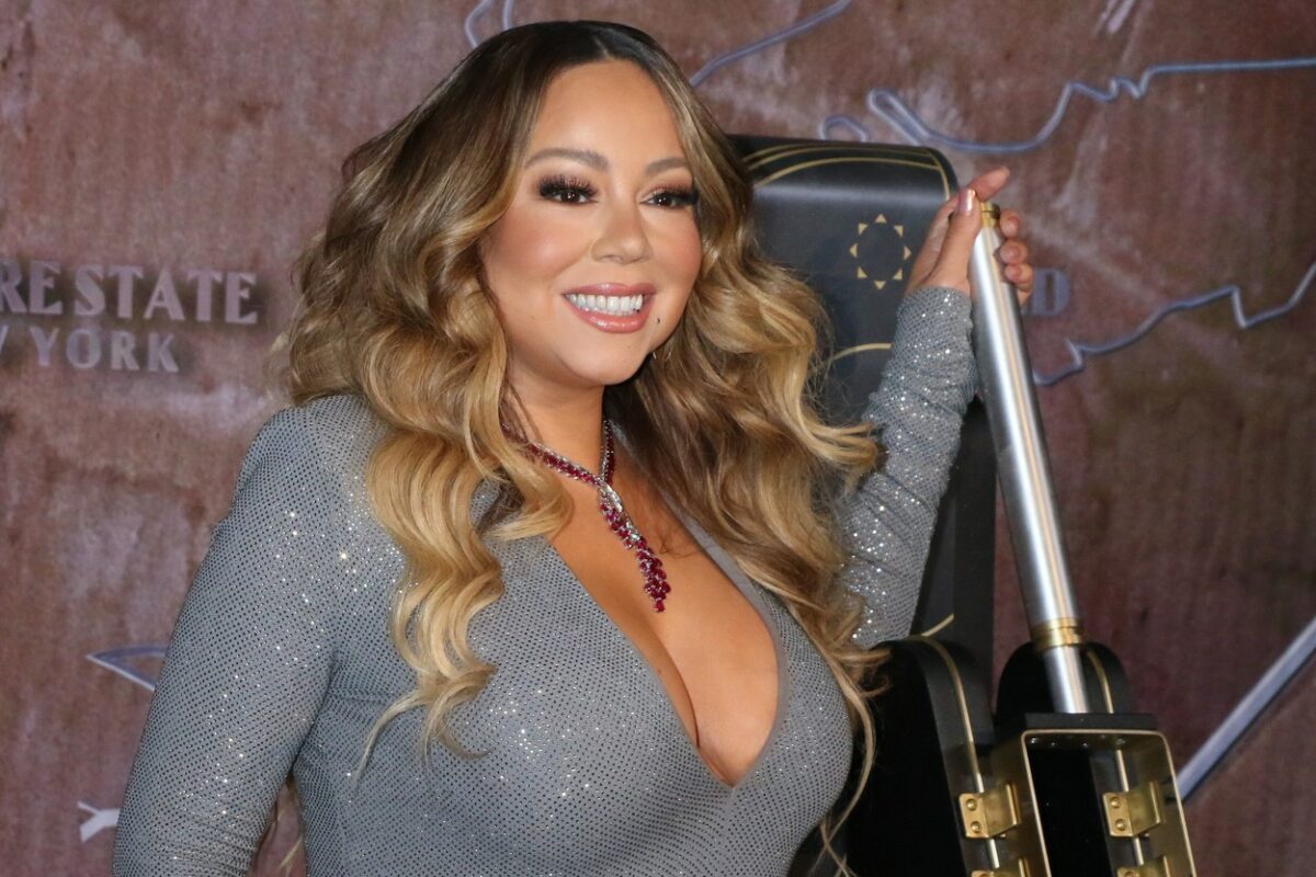 Mariah Carey, la ceremonia de aprindere a luminilor în New York, în 2019