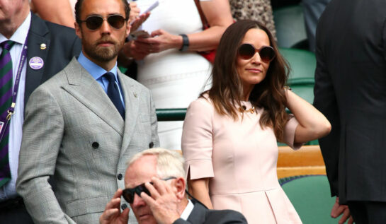 Pippa și James Middleton, la Wimbledon,în 2019, în tribune