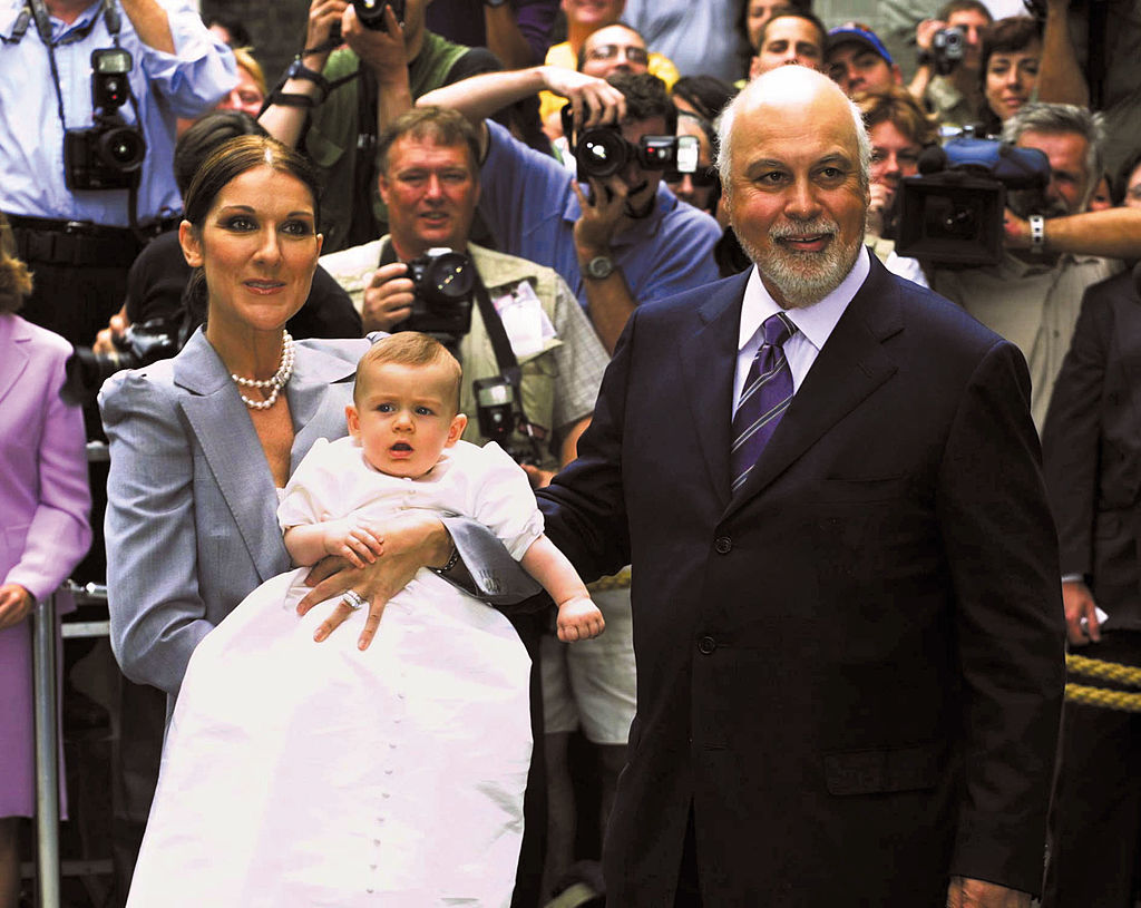 Celine Dion și Rene Angelil, la botezul băiatului lor, Rene Charles, în fața fotografilor