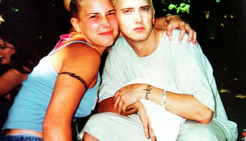 Kim Scott, într-o fotografie cu Eminem, în perioada în care au fost căsătoriți