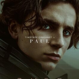 Actorul Timothee Chalamet în posterul oficial al filmului Dune 2021