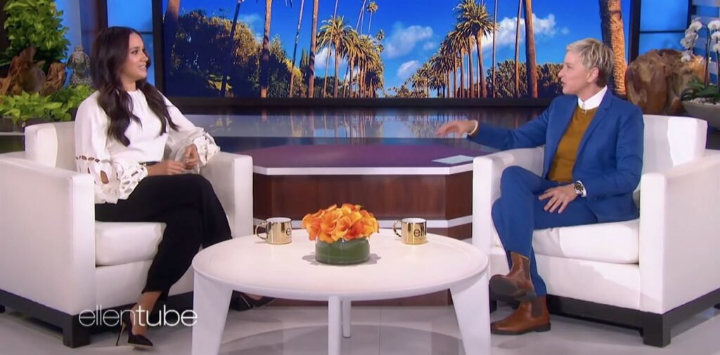 Meghan Markle, față în față cu Ellen DeGeneres, în platoul talk-show-ului matinal