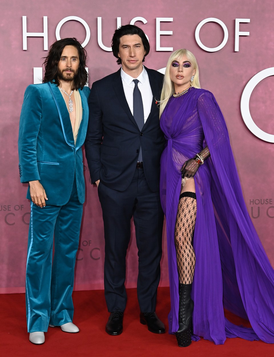 Lady Gaga, Adam Driver și Jared Leto, la premiera House of Gucci din Londra