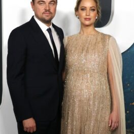 Jennifer Lawrence și Leonardo DiCaprio la premiera fimului Don't Look Up