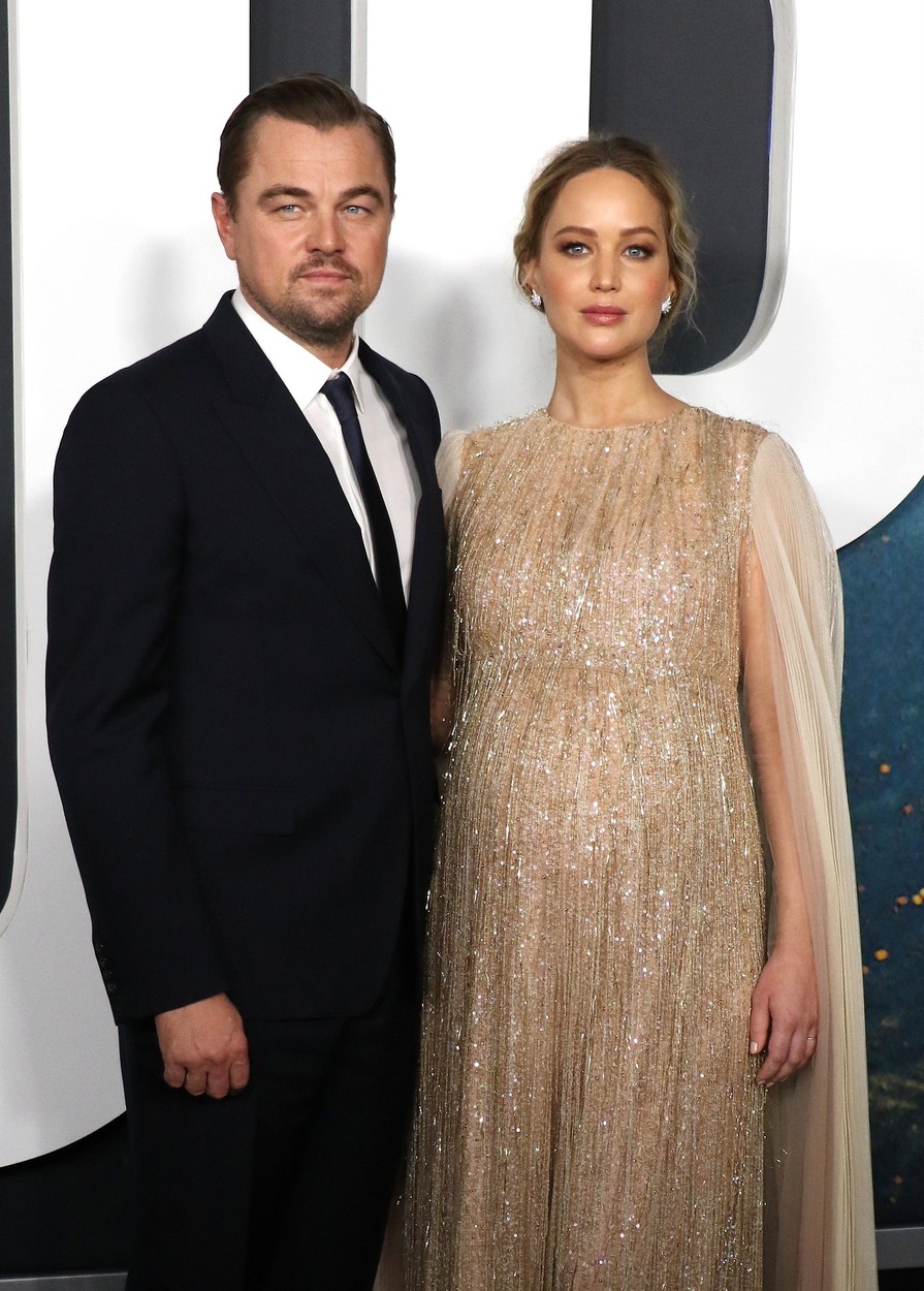 Jennifer Lawrence și Leonardo DiCaprio la premiera fimului Don't Look Up