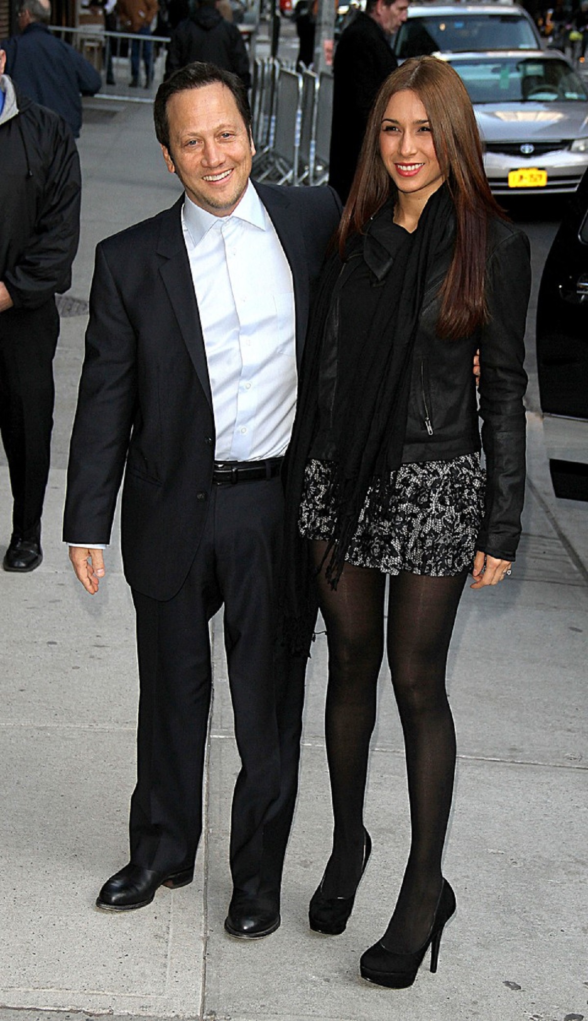 Rob Schneider și soția sa, Patricia Schenider, în New York