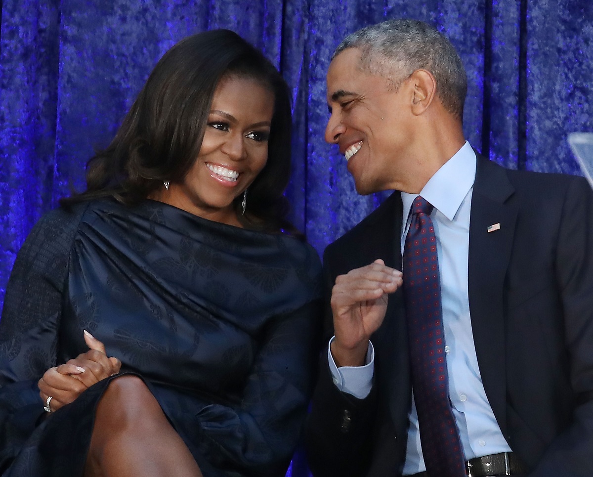 Michelle Obama alături de Barak Obama la o întâlnire oficială din 2018