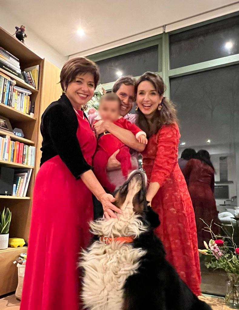 Cristiana Copos, cu fiica, nepoata și ginerele, imagine de familie