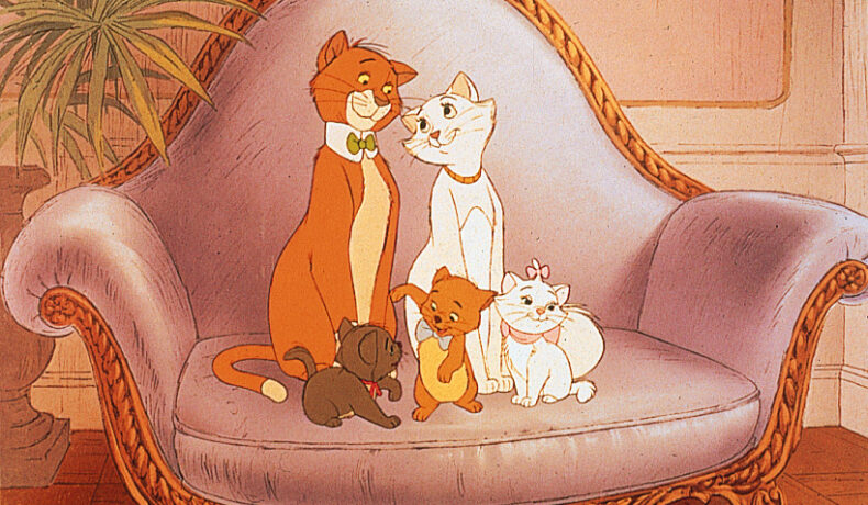 Imagine cu pisici din celebra animație Disney The Aristocats