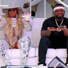 50 Cent alături de Ciara la Super Bowl, în ținute de scenă