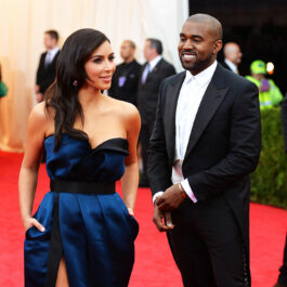 Kim Kardashian și Kanye West, la un eveniment monden, în 2014