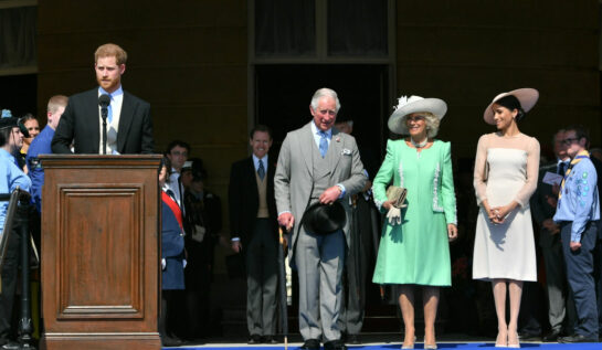 Meghan Markle, alături de soțul ei, Ducesa de Cornwall și Prințul Charles