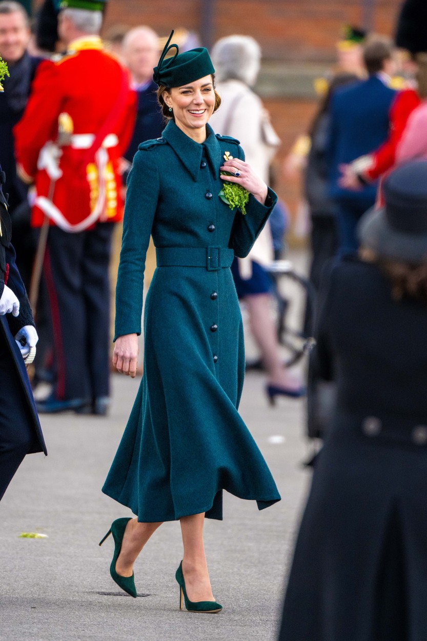 Kate Middleton, îmbrăcată într-o rochie verde, la Parada de Sfântul Patrick de anul acesta