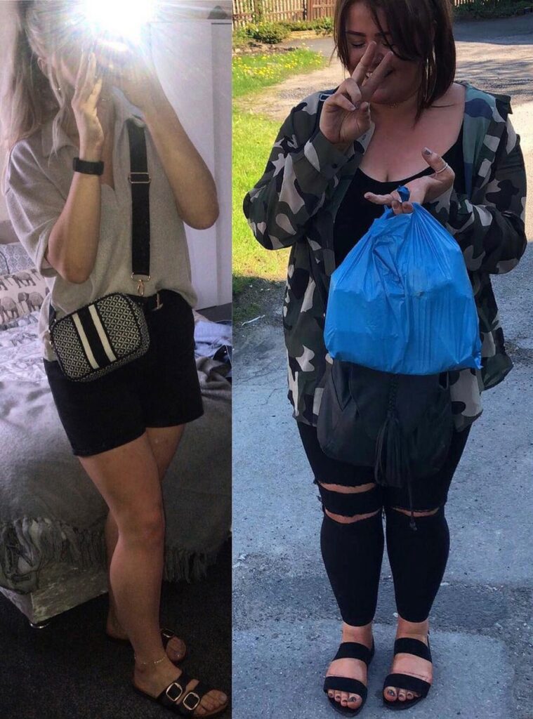 Imagini înainte și după cu slăbirea unei femei