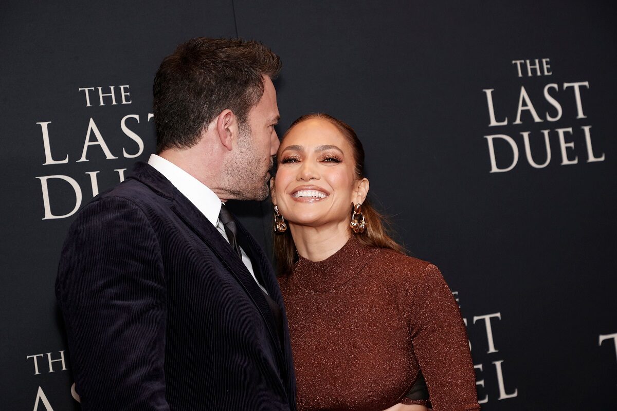 Ben Affleck și Jennifer Lopez la premiera filmului The Last Duel din New York în 2021
