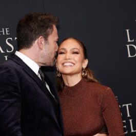 Ben Affleck și Jennifer Lopez la premiera filmului The Last Duel din New York în 2021