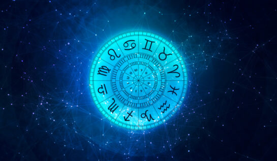 Hartă astrologică reprezentând toate cele 12 zodii