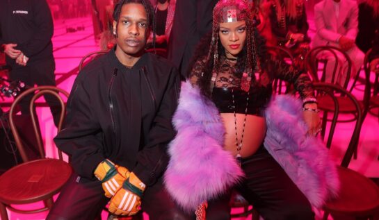 A$AP Rocky alături de Rihanna la prezentarea de modă Gucci din 2022 din Italia