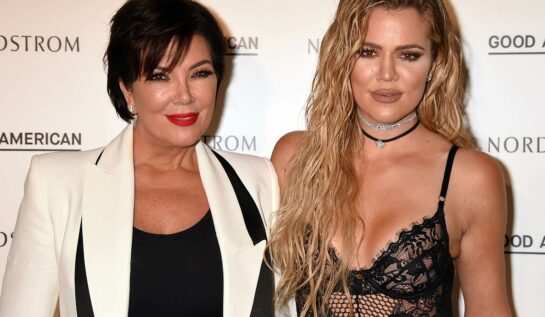 Kris Jenner alături de fiica sa Khloe Kardashin la lansarea good morning america
