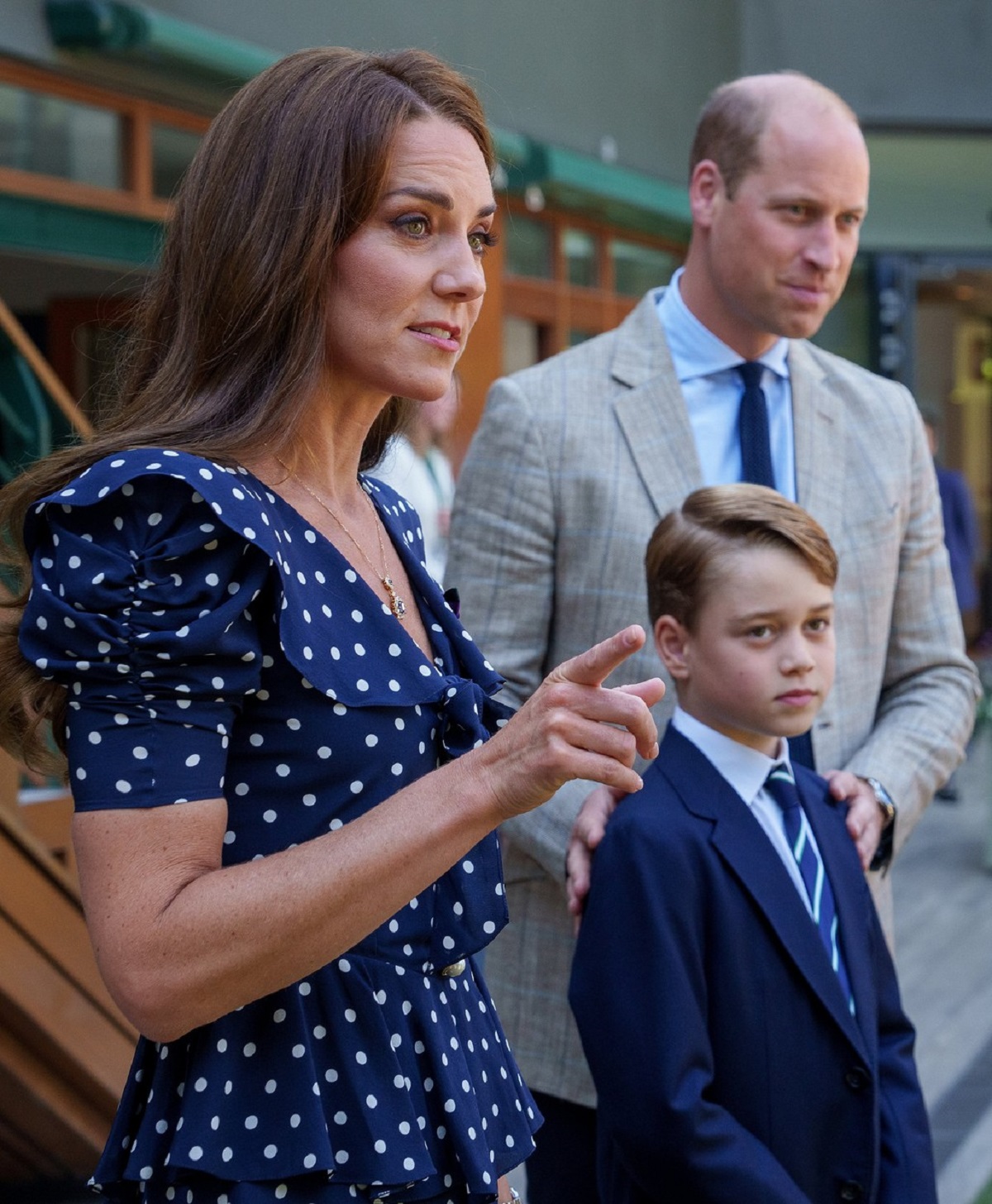 Kate Middleton alături de Prințul William ș Prințul George la Wimbledon 2022