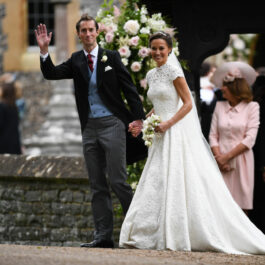 Pippa Middleton și soțul ei, în ziua nunții lor
