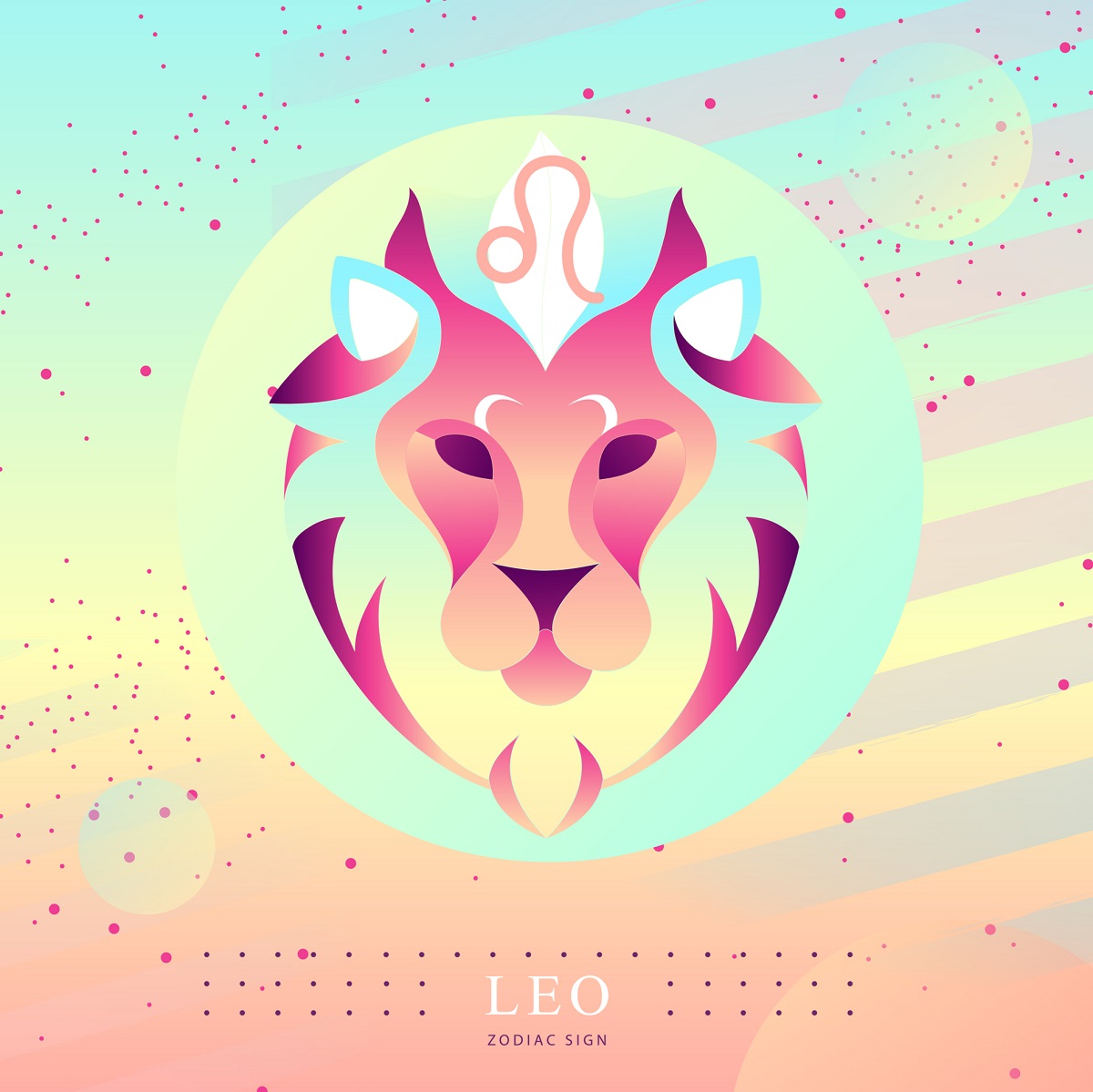 Imagine roz reprezentativă cu zodia Leu pentru Horoscop