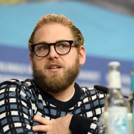 Jonah Hill la o conferință de presă din Berlin în anul 2019