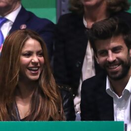 Shakira și Pique în timpul unui meci de fotbal din anul 2019