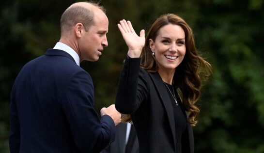 Prințul William și Kate Middleton la Palatul Buckingham la funeraliile Reginei Elisabeta