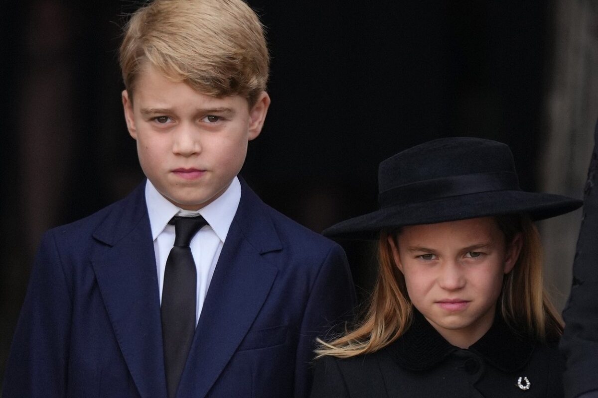 Prințul și Prințesa Charlotte în Capala St George la înmormântarea Reginei Elisabeta