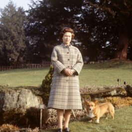 Regina Elisabeta, în natură, alături de câinii ei