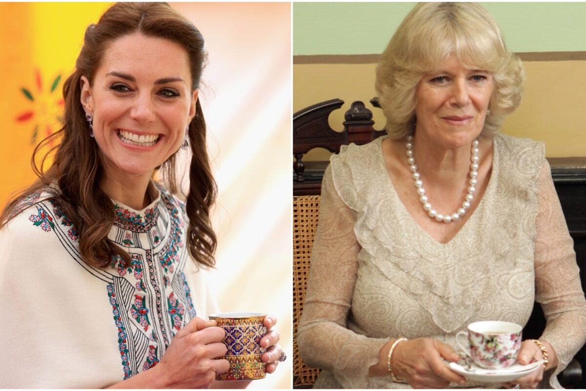 Kate Middleton și Regina Camilla, fotografiate în timp ce consumă ceai
