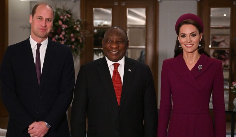 Prințul William alături de Cyril Ramaphosa și de Kate Middleton
