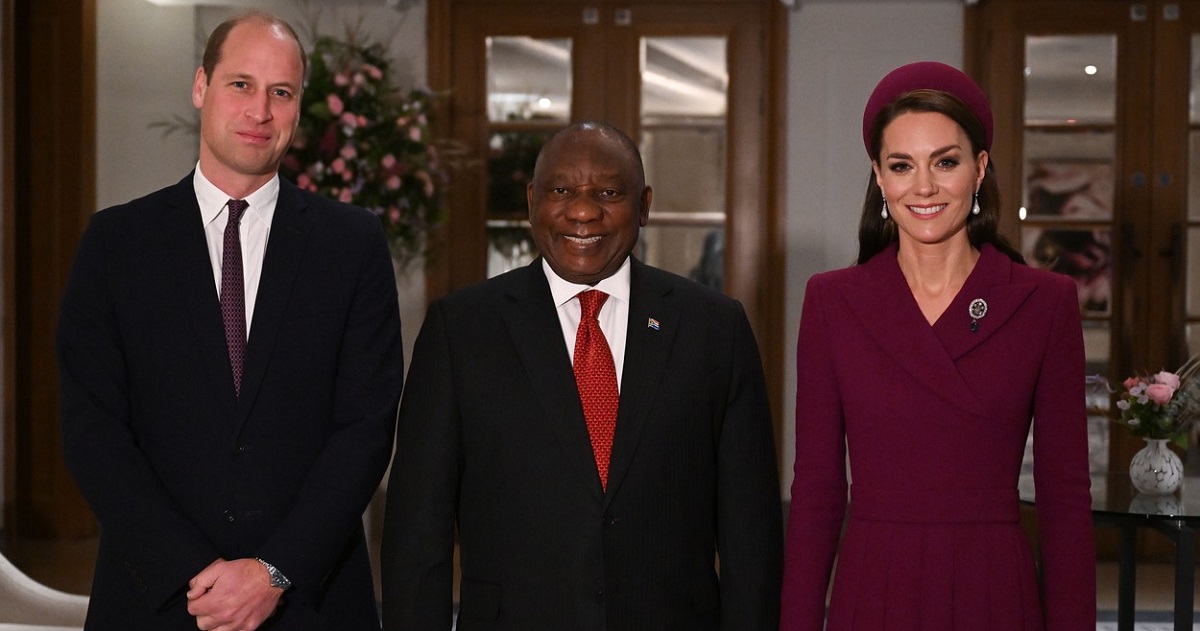 Prințul William alături de Cyril Ramaphosa și de Kate Middleton