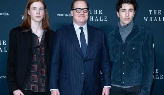 Brendan Fraser a venit pe covorul roșu alături de doi dintre copiii săi. Holden și Leland au fost prezenți la proiecția The Whale din New York