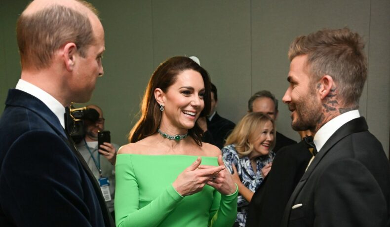 Kate Middleton discută cu David Beckham la Premiile Earthshot din Boston