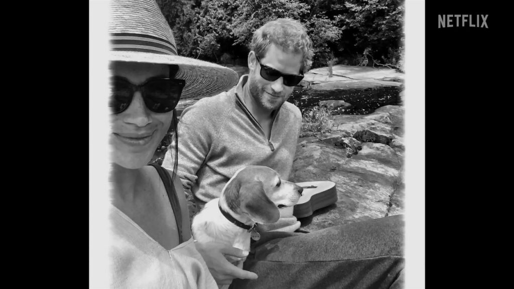 Meghan și Harry, în vacanță, alături de câinele lor
