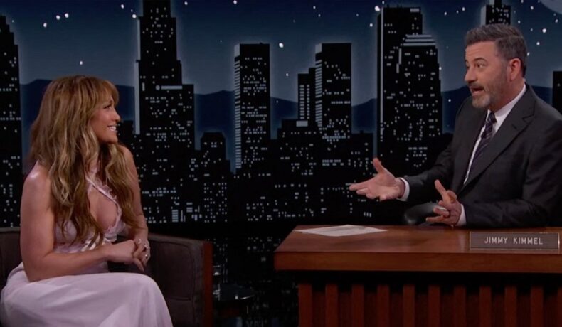 Jennifer Lopez la emisiunea Jimmy Kimmel Live Show