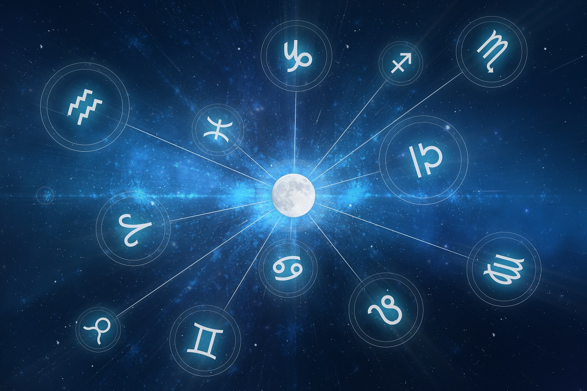 Luna Plină în Rac pe 6 ianuarie 2023 ilustrată cu ajutorul pictogramelor nativilor din zodiac
