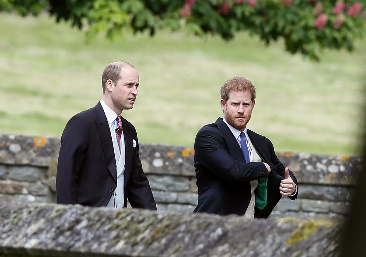 Prințul Harry și Prințul William în timpul unei plimbări după nunta Pippei Middleton
