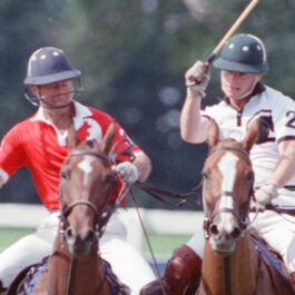 Regele Charles și James Hewitt, la un meci de polo