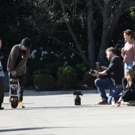 Ben Affleck în timp ce le filmează pe Emme și Seraphina