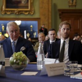 Regele Charles alături de Prințul Harry la o masă din Londra