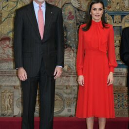 Regina Letizia și Regele Felipe au susținut un discurs la Palatul El Pardo din Madrid